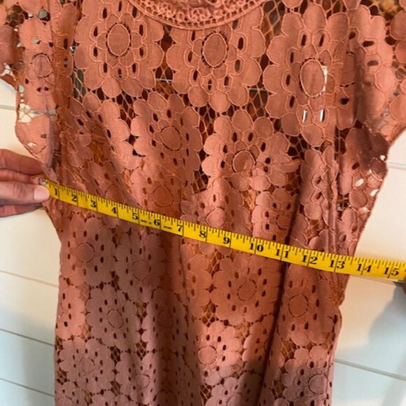 Z1018 CATO BURNT ORANGE COCKTAIL DRESS - Picture 7 of 11